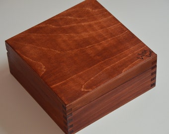 Wedding album, Big wooden box,personalized wooden box, ring box,engagement,gift ideas WITH LOVE 6.29 x 6.29 x 2.75 inch (16x16x7 cm)