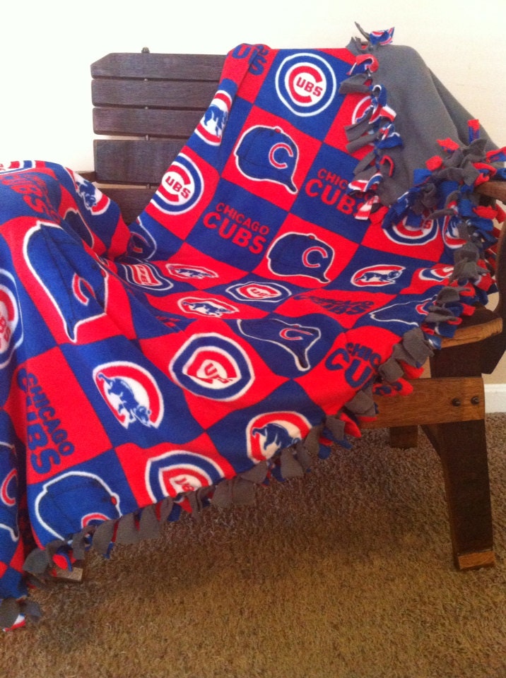 Chicago Cubs Collage Fleece Blanket | Mockingshirt