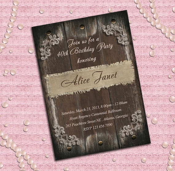 Rustic Party Invitations 9