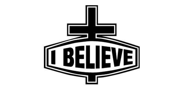 I Believe Cross Religious Car Truck Window Decal Sticker 3217