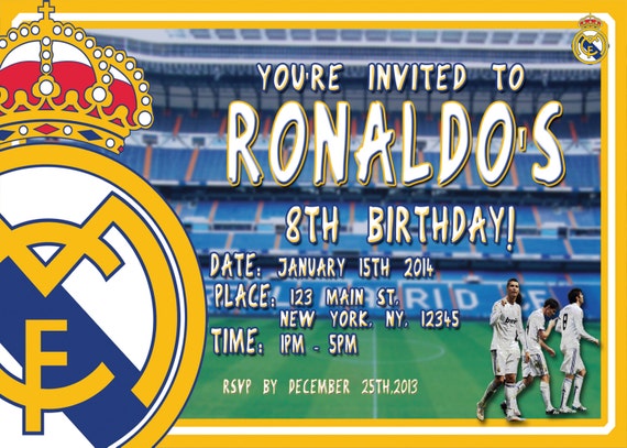 carte anniversaire real madrid