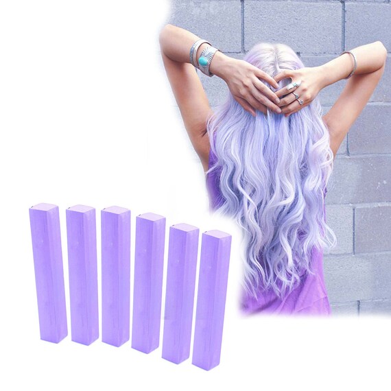 Lilac Purple 6 Lilac Lavender Hair Color Chalks Temporary