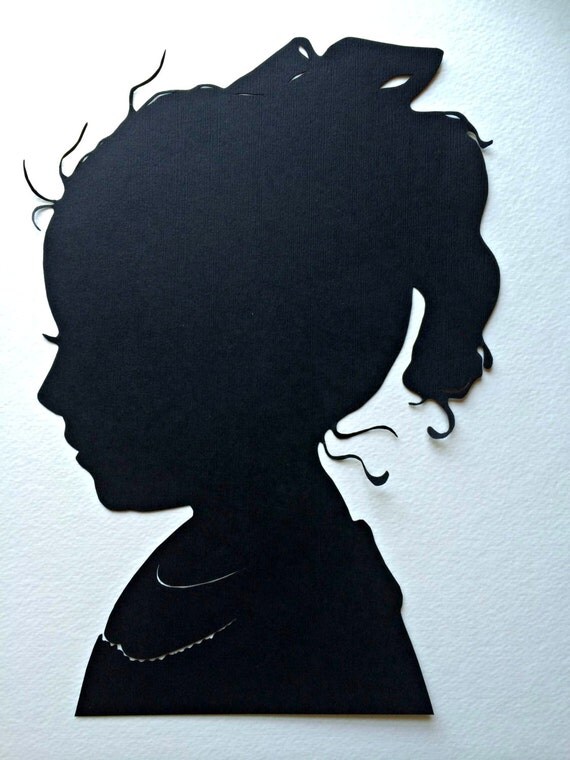 One Custom Paper Cut Silhouette Portrait / by SilhouettesbyElle