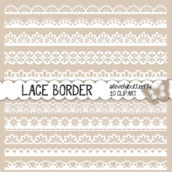 Lace border clip art Wedding lace clipart lace border