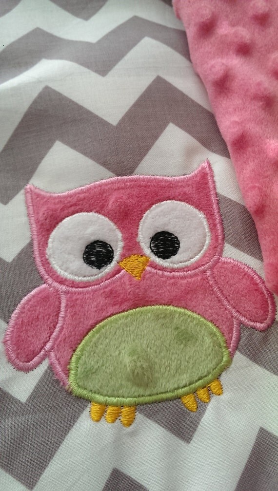Owl Baby Blanket Personalized Owl Baby Blanket