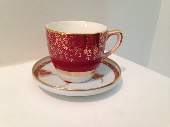 vintage Demitasse cup  Vintage  Cup and saucer Japanese Saucer CPO japanese and