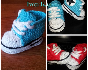 pattern baby boy girl inspired by converse style shoes pdf pattern 