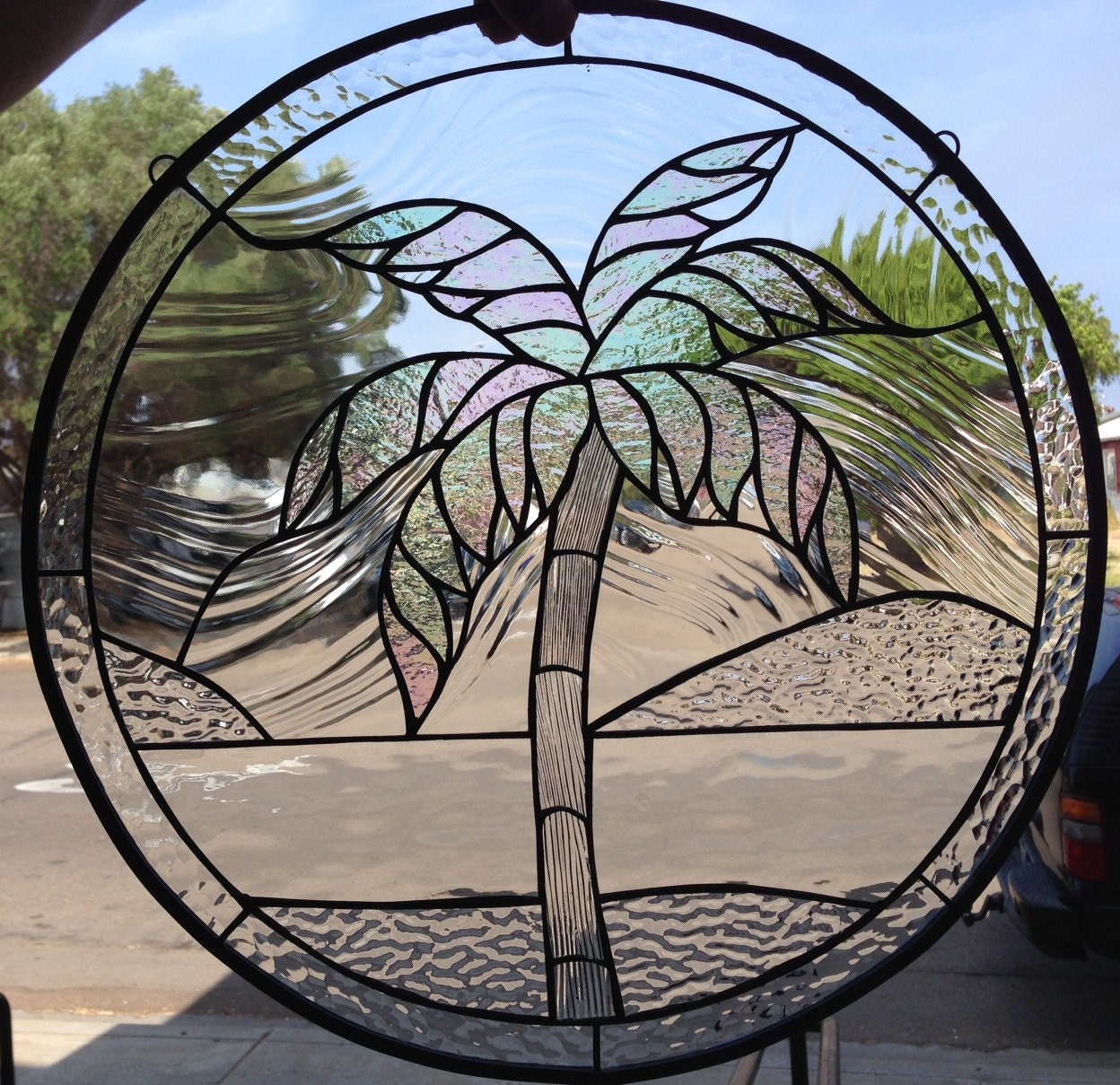 So beautiful Iridescent Palm Tree Stained Glass by ...