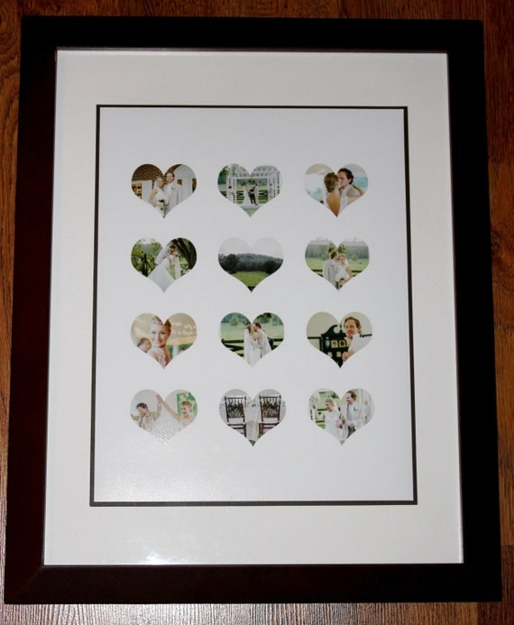 heart shaped photo frame collage