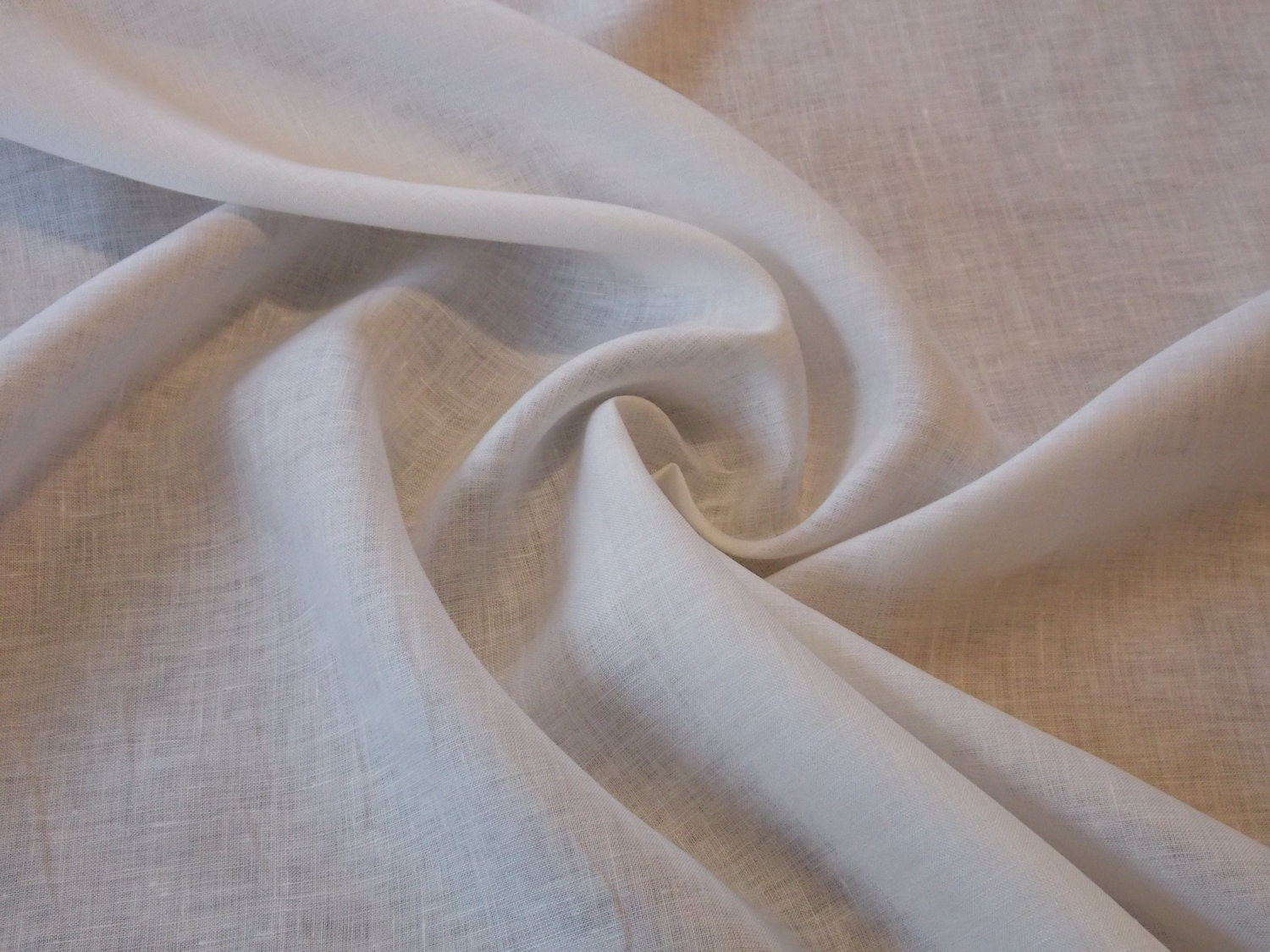 Lightweight Ivory Linen fabric by the yard