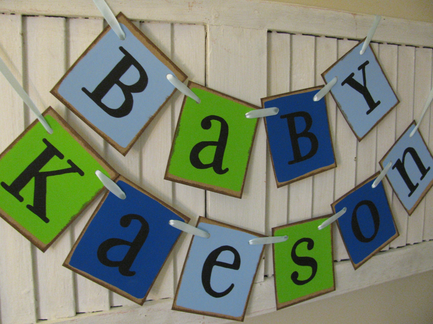 Baby Shower Banner Personalized Name Garland Bunting in Your