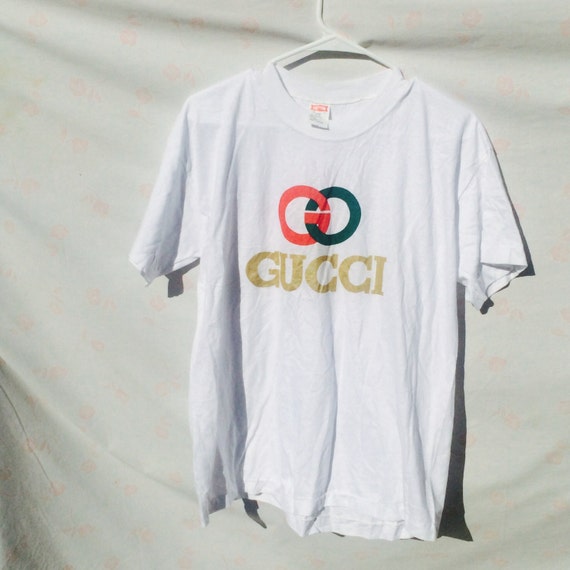 90's Vintage GUCCI BOOTLEG Vintage T-Shirt Size L