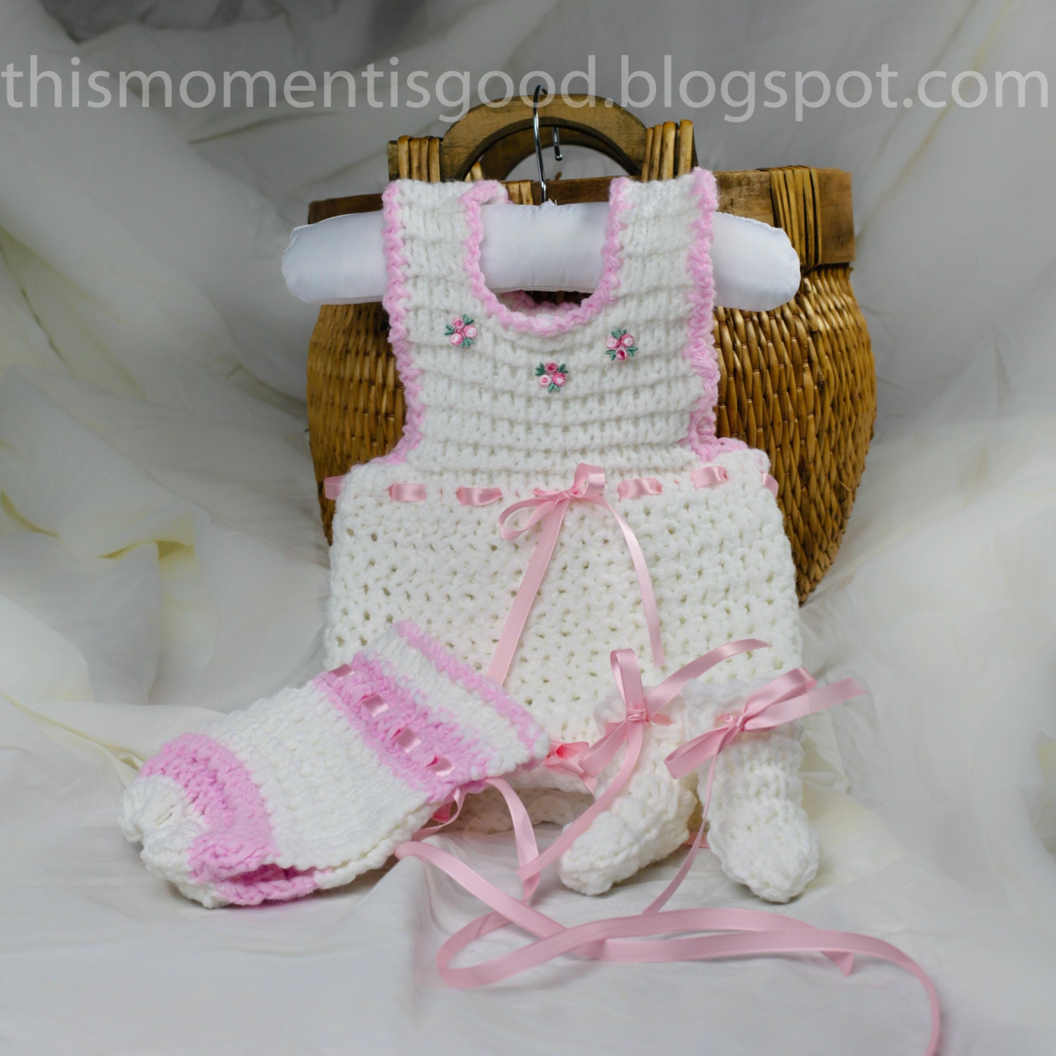 Loom knit Baby Jumper Set PATTERN. PATTERN ONLY includes