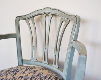 Items similar to Blue, red, green painted wooden reFabulously updated