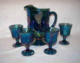 Popular items for indiana glass blue on Etsy