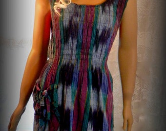 Homemade summer dress, Plus size dress, Womens dress, Vintage dress, Colorful dress