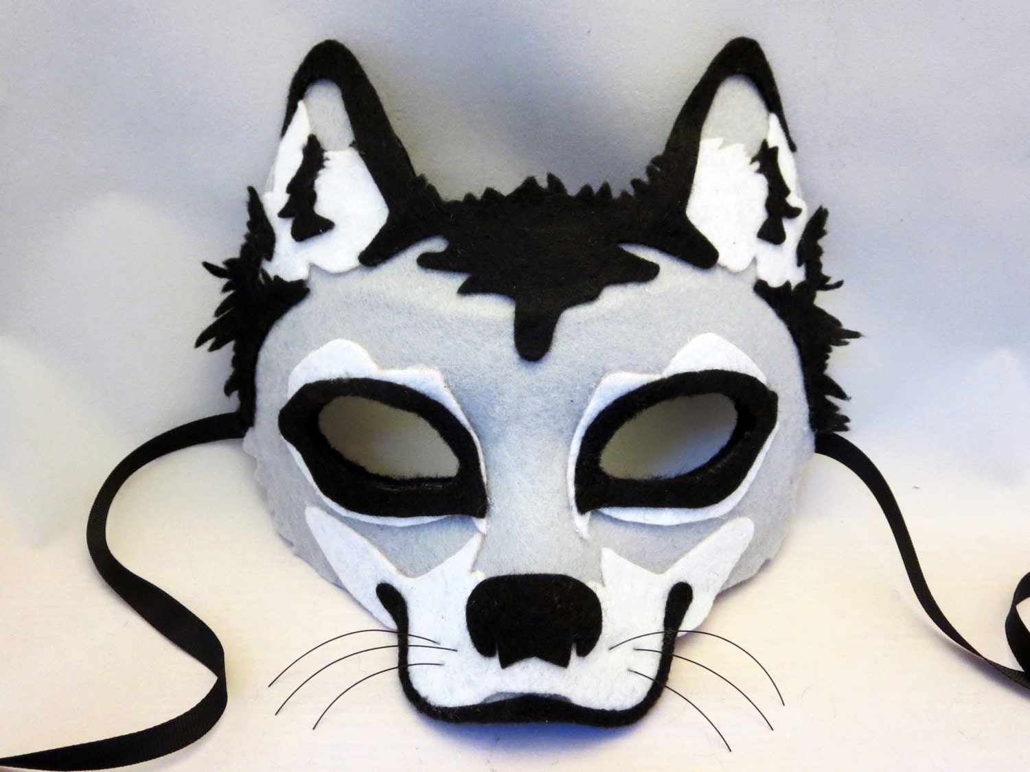 Felt Wolf Chibi Mask Digital File