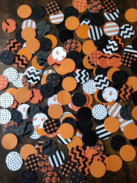 Items similar to Halloween Confetti Paper Confetti Dots Halloween