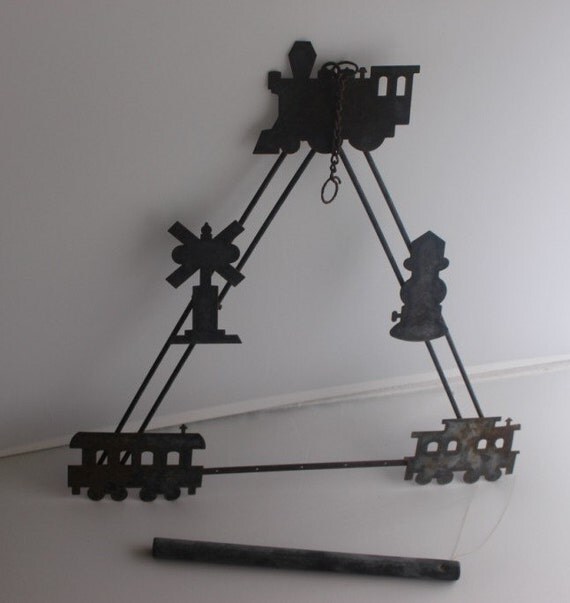 Vintage Train Wind Chime Dinner Bell By Twocatsvintage On Vintage Train Wind Chime Dinner Bell