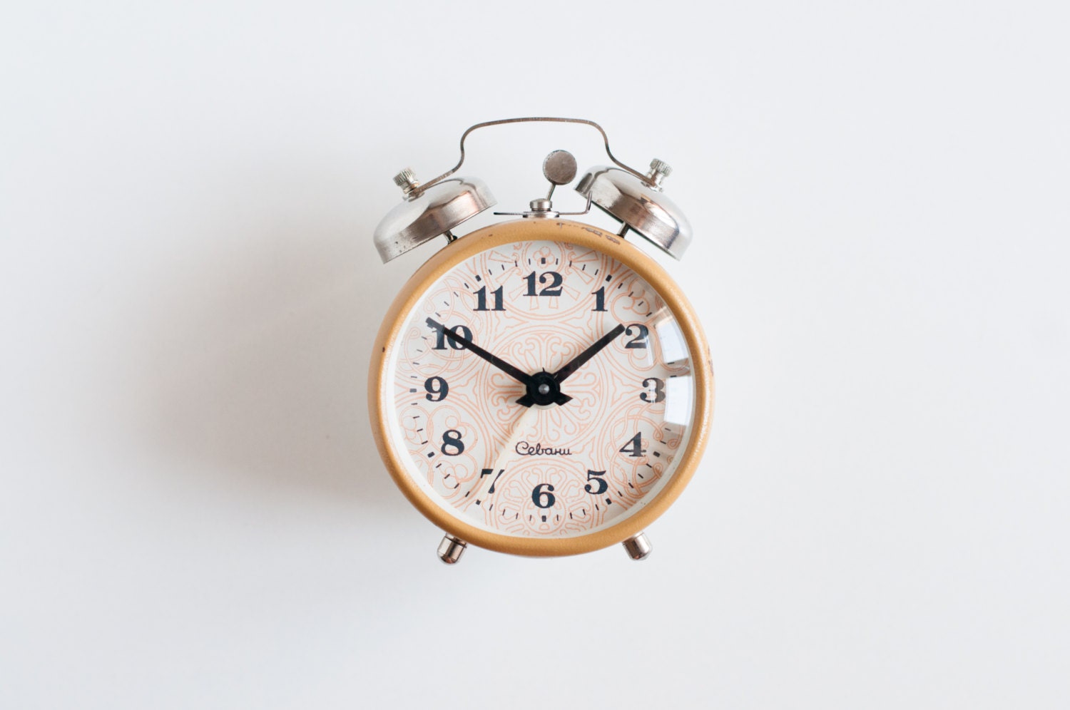 Vintage alarm clock Brown alarm clock Vintage soviet alarm clock