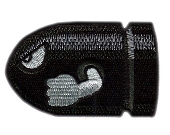 Super mario Bill Bullet Iron On Patch