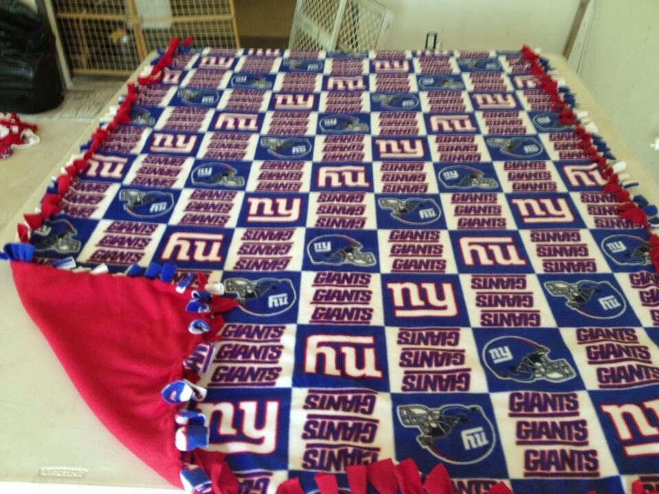 New York Giants hand tied fleece blanket