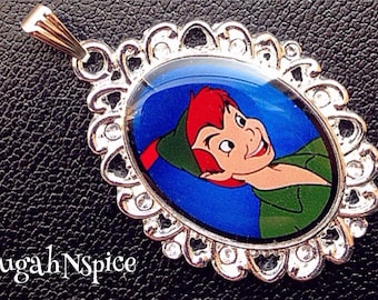 Peter Pan pendant Disney Peter Pan necklace pendant Peter Pan Pendant Cabochon Peter Pan jewelry pendant