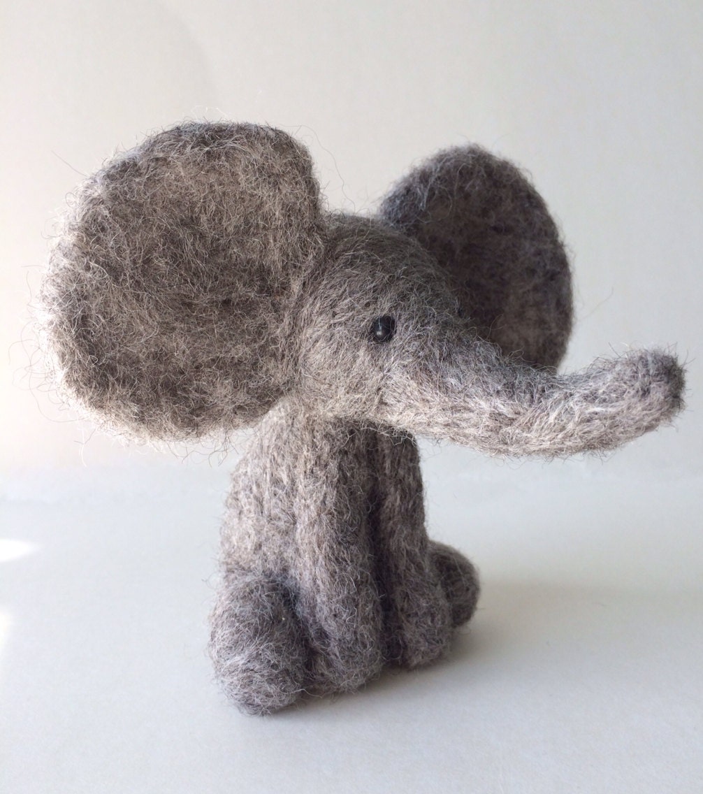 Grey elephant needle felt kit starter kit