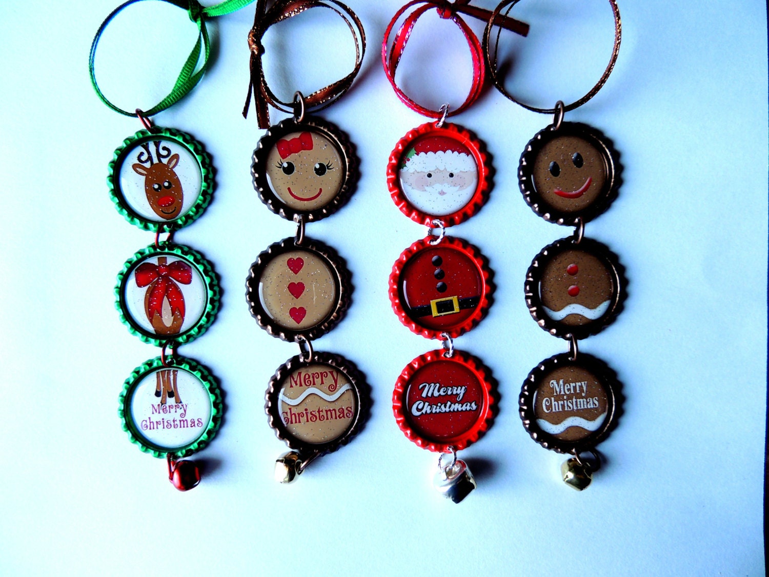 1 bottle cap christmas ornaments santa clause reindeer 1 bottle cap christmas ornaments santa clause reindeer