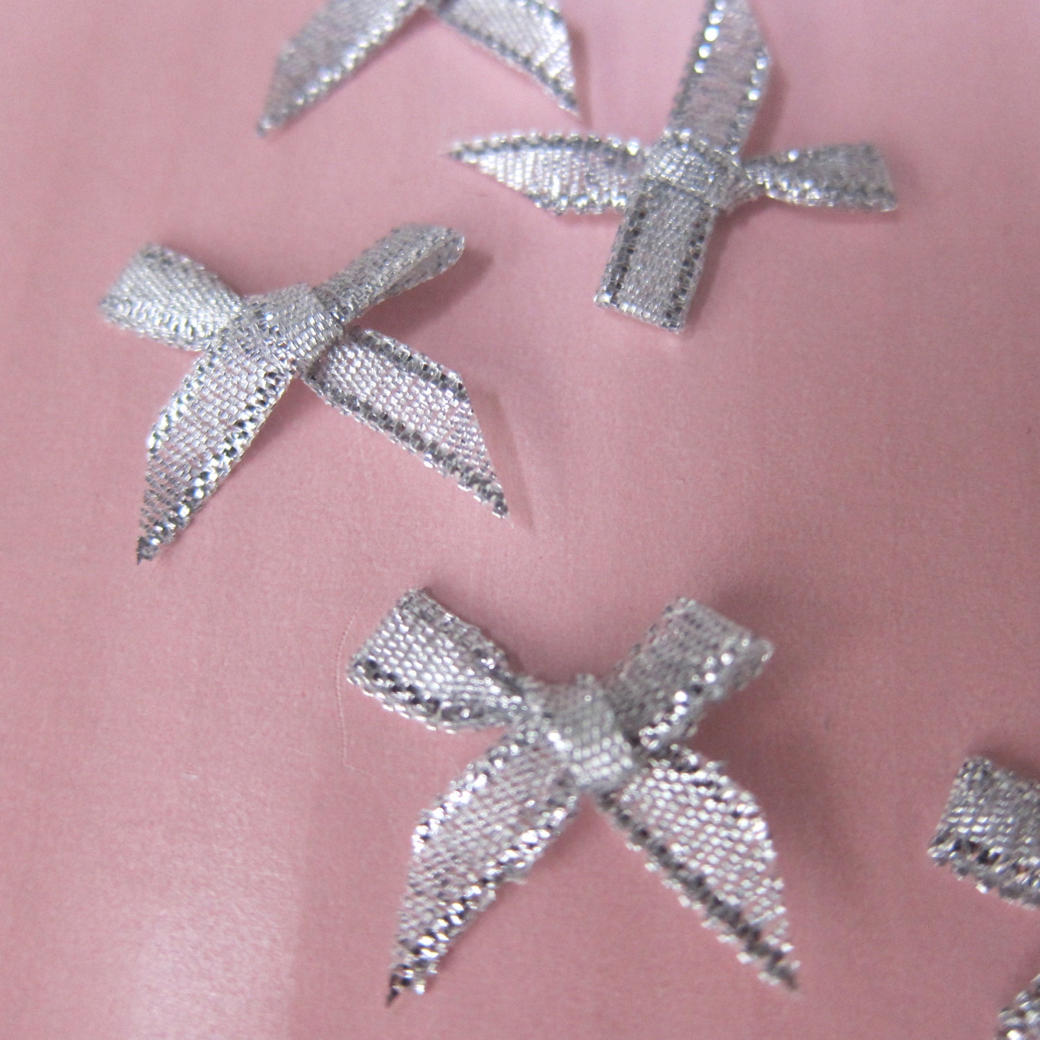 100 bows silver mini bows small bows by amadeuscouturesupply 100 bows silver mini bows small bows by amadeuscouturesupply
