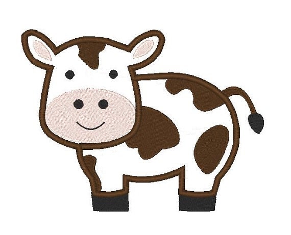 Download Cow Applique Machine Embroidery Design, Cow Design, 4X4 ...