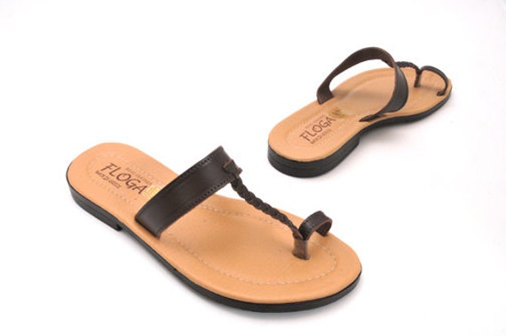Women's Greek leather sandals. Ancient Greek style by FlogaNewYork