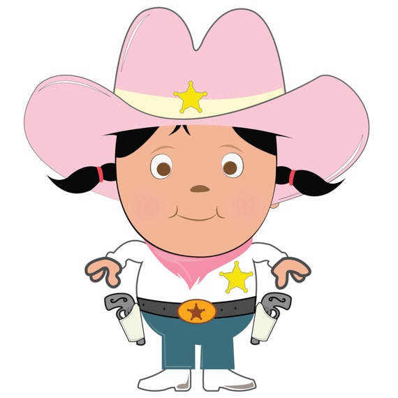 10 Cowboy / Cowgirl Digital Clipart with Background/ Jpg, Png and