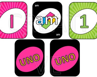 printable uno card cards girly colors highchair banner