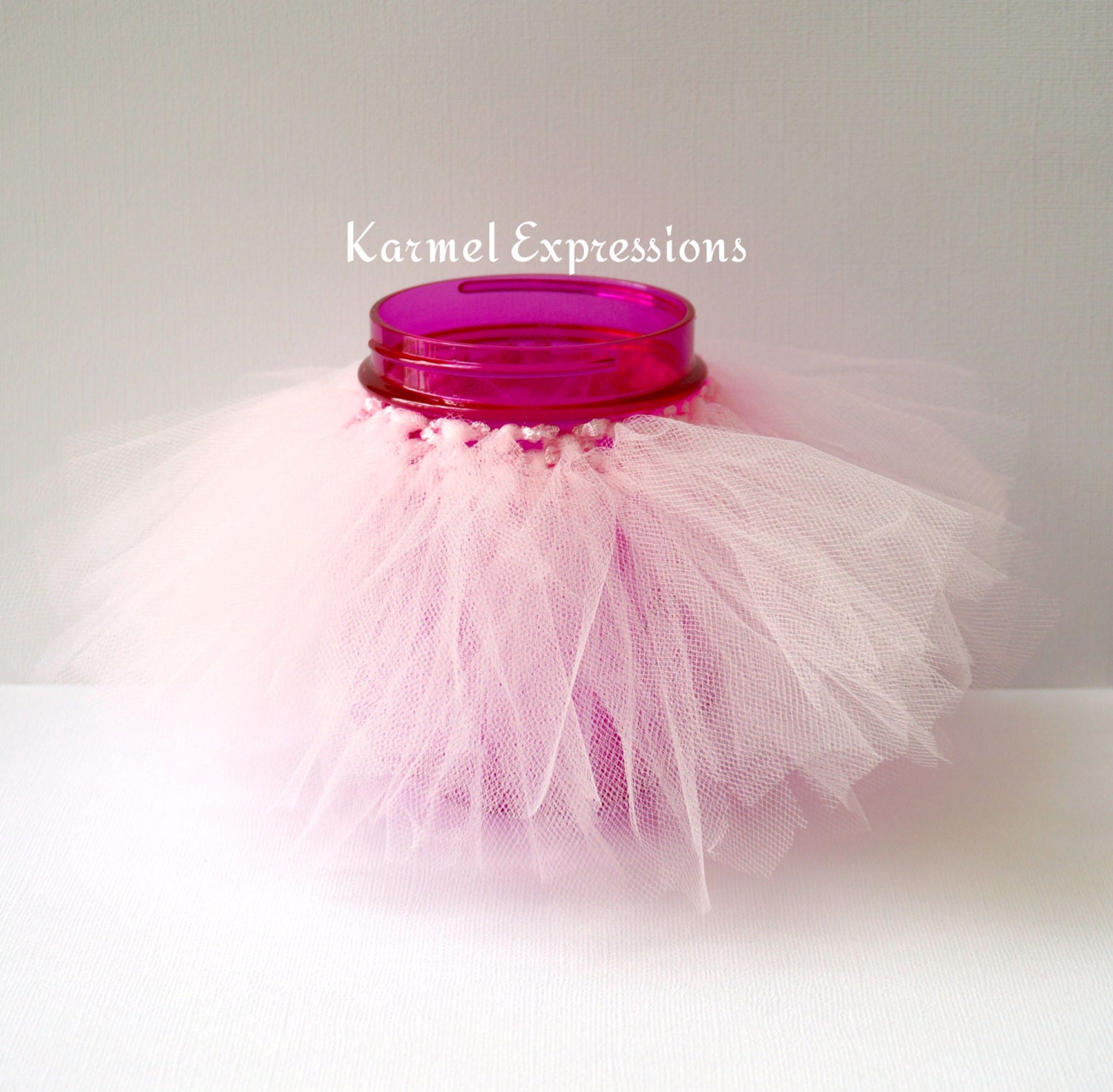 mason jar tulle centerpiece by Karmelexpressions on Etsy
