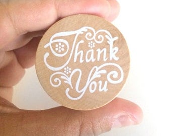 thank you rubber stamp - stationery stamp - wedding thank you stamp - wooden stamp - cardmaking stamp - scrapbooking stamp - packaging stamp