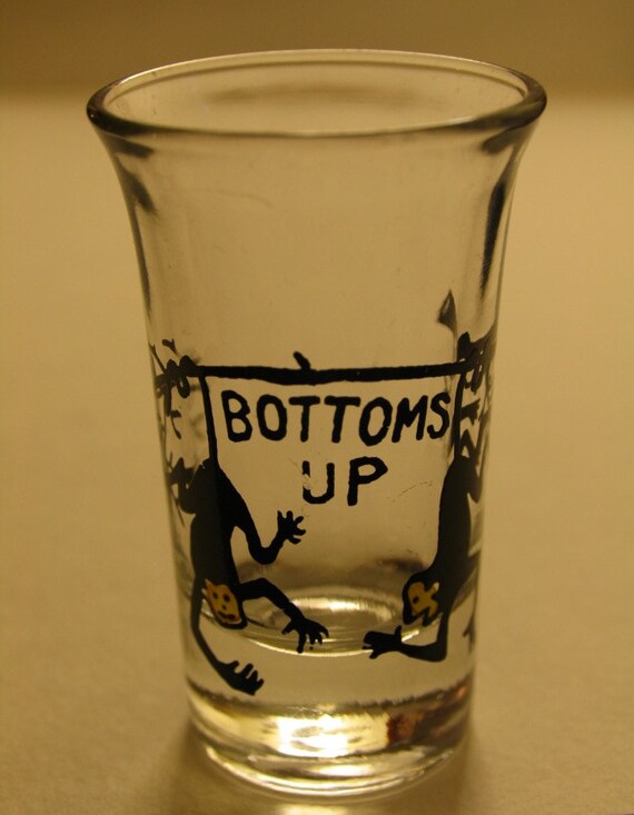 Items Similar To Vintage Bottoms Up Shot Glass On Etsy 1925