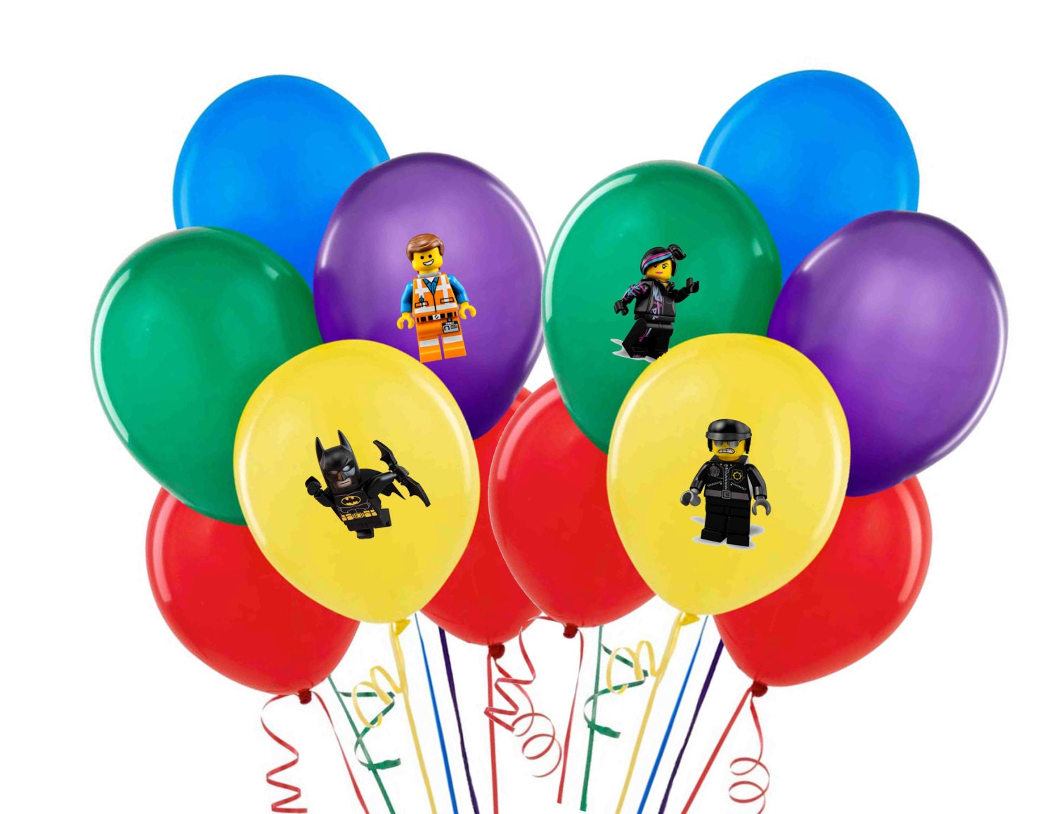 Lego Balloon Stickers Decorations Self Adheshive Party Favor