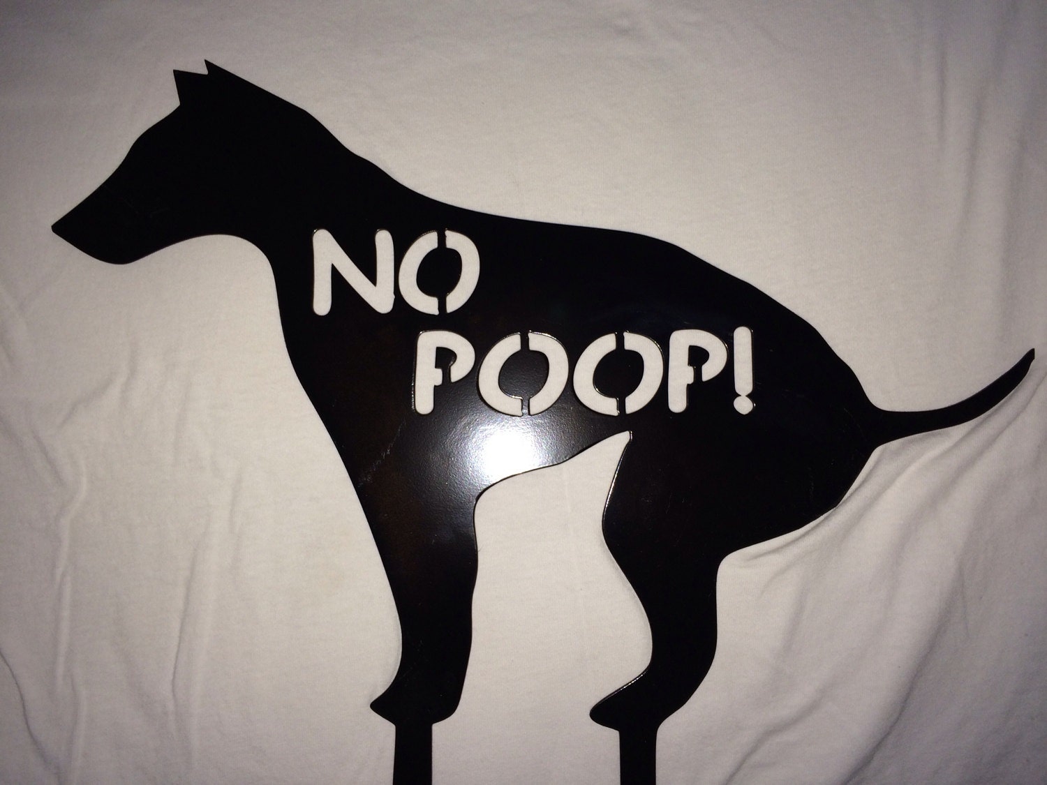 No Dog Poop Yard Ornament Sign By Metalartdesignz On Etsy