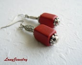 Red Ceramic Earrings