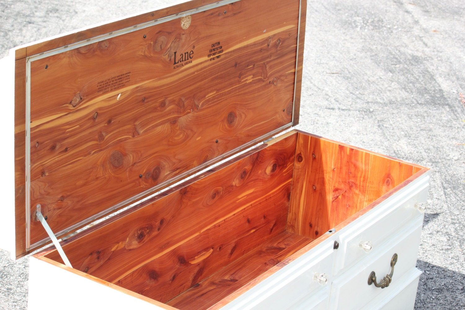 Reserved White Lane Cedar Chest with Custom by NailedTogether