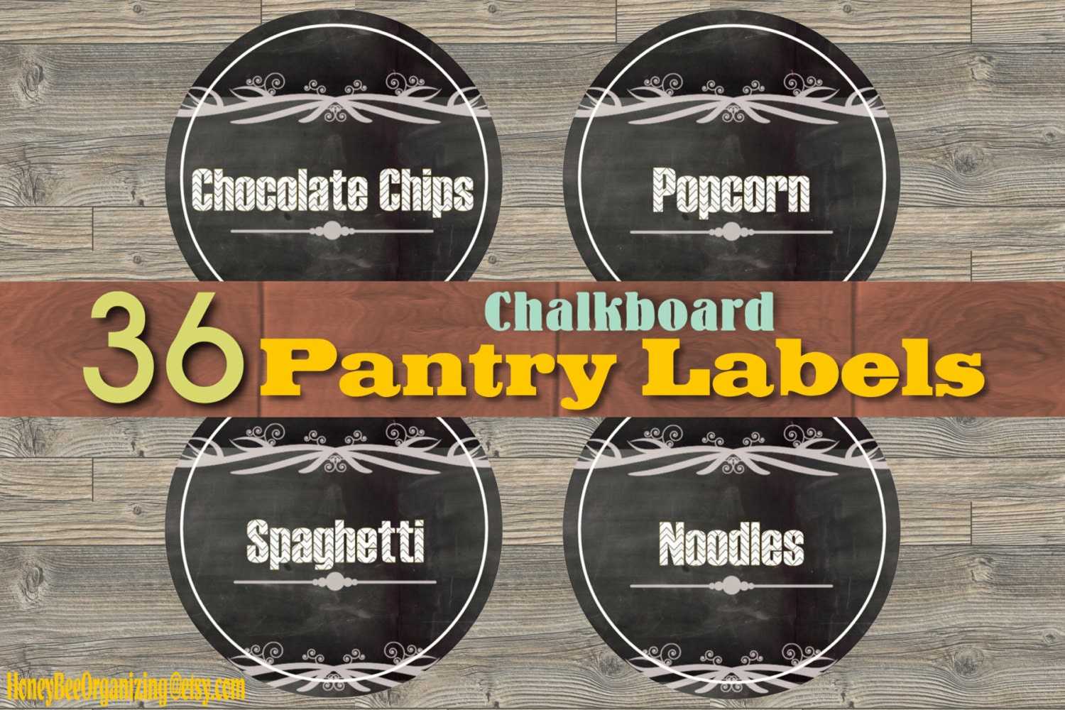 36 Chalkboard Pantry Labels Instant download Printable PDF