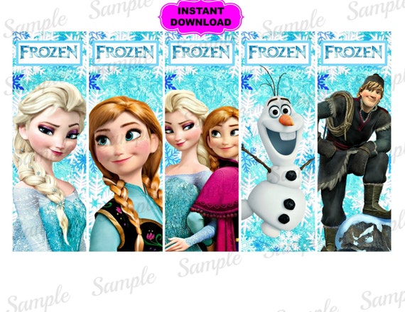 Frozen Bookmark Frozen Birthday Party Elsa Olaf Anna