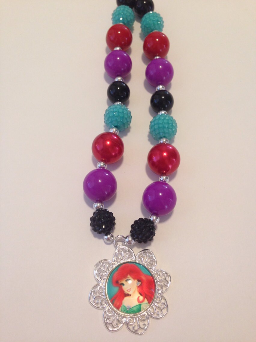 Ariel NecklaceDisney necklaceBubble by KandyGirlNecklaces on Etsy
