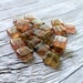 Glass square beads tropical splendor 20 LAST ONE