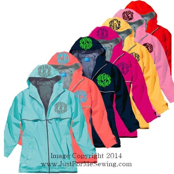 Monogrammed Rain Jacket for Women Rain Coat Personalized Gifts 