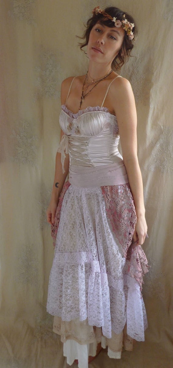 Fairy Ring Bustier Formal Gown or Wedding Dress... whimsical