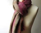 Handwoven Shawl -  Soft and Cozy - Handwoven Scarf - Stole