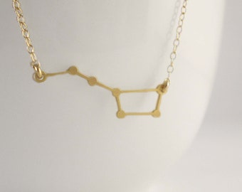 Big Dipper Constellation Necklace, Ursa Major Necklace, Constellation Necklace, Big Dipper Charm, Beau And Stella