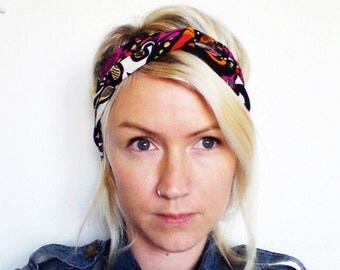Twist Turban Headband, Boho Print Turban, Turban Headband, Boho Fashion